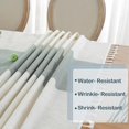 thumbnail image 4 of Rustic Tablecloth Cotton Linen Tablecloth Burlap Table Cloths for Kitchen Dining Cloth Table Cloth for Rectangle Tables Coffee Lines Rectangle &#&#x&#Seats, 4 of 6