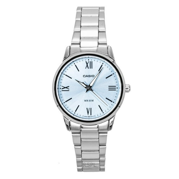 Casio Analog Stainless Steel Mint Blue Dial Quartz LTP-1303DD-2AV Women's Watch