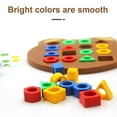 thumbnail image 5 of Geometric Shape Matching Puzzle Educational Building Blocks Board Game For Kids Parent Child Interaction Color Recognition Learning Toy 32 Pieces, 5 of 5