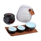 thumbnail image 4 of Juego de Té Portátil para Viajes, Tetera de Cerámica con 3 Tazas para Acampar en RV Al Aire Libre, 4 of 9
