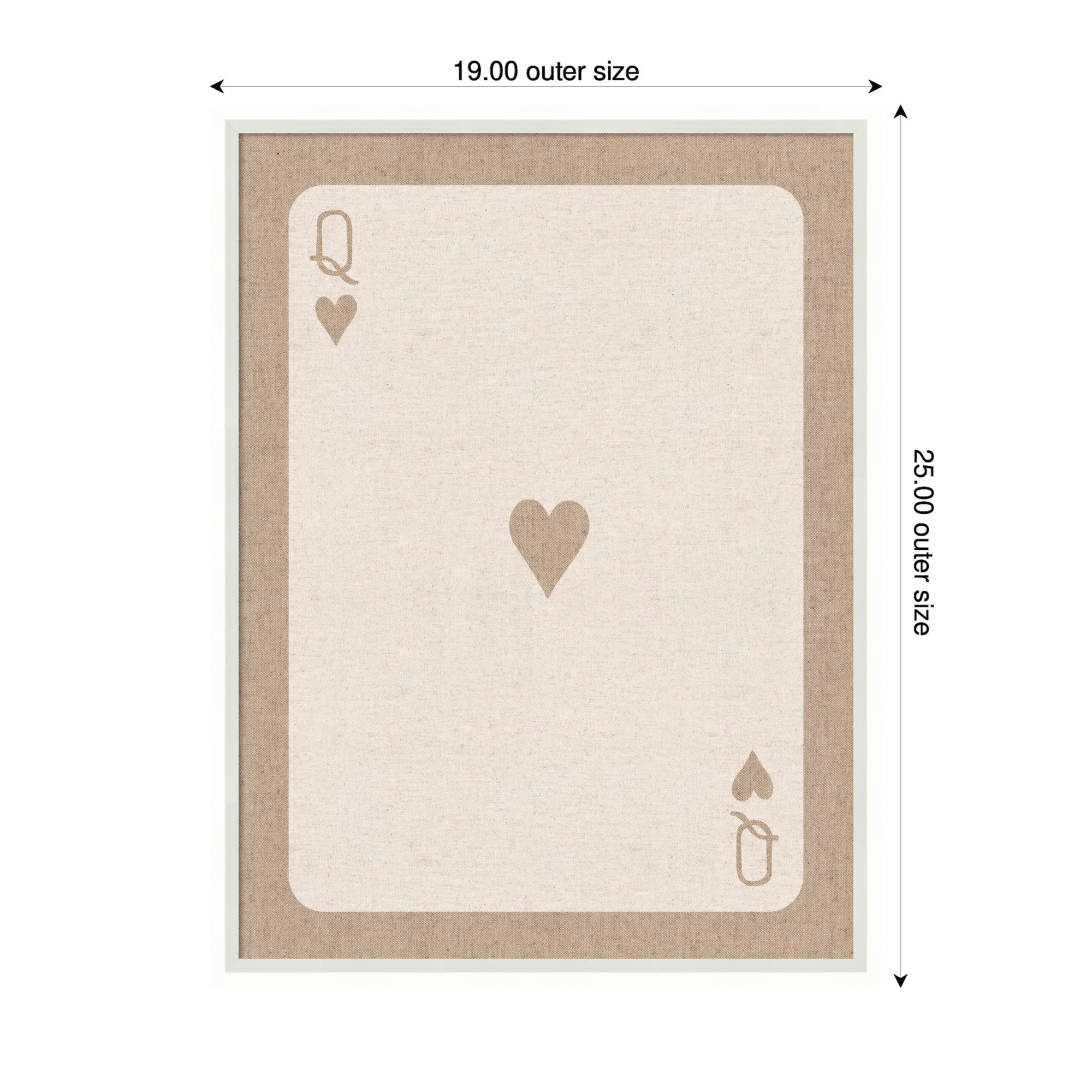 Kate and Laurel Framed Fabric Pinboard 19 x 25,  Printed Linen Modern Bulletin Board for Use as a Vision Board or Wall Organization, Lucie White Frame