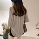 thumbnail image 3 of Sonbest Camisas De Algodón Con Cuello En V Con Estampado De Rayas De Manga Tres Cuartos Para Mujer Blusas Casuales Rosa M Inevent SH1104-32, 3 of 7