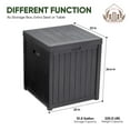 thumbnail image 4 of EHHLY Deck Box, 51 Gallon Package Bin Delivery Box for Outside Front Porch, Patio Outdoor Deck Storage Boxes Waterproof, UV Resistant Plastic Resin Pool Storage Bins with lids, Grey, 4 of 10