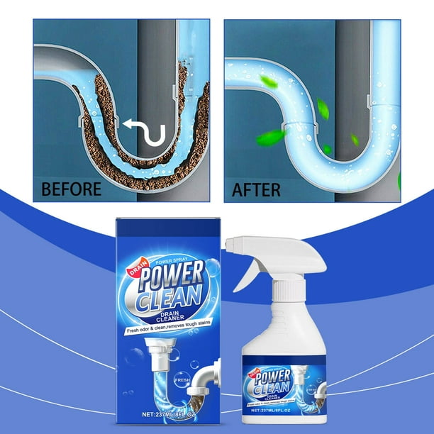 Fiudx Limpiador de Desagües, Potente Fórmula Desatascadora, No Corrosivo, Seguro para Tuberías, Elimina Eficazmente Los Olores, Ideal para Cocina, Baño y Lavandería, 237 Ml, Fácil de Usar.