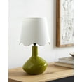 thumbnail image 4 of Livabliss Aviara Rustic Accent Table Lamp, 15-inch, Green with White Shade, 4 of 5