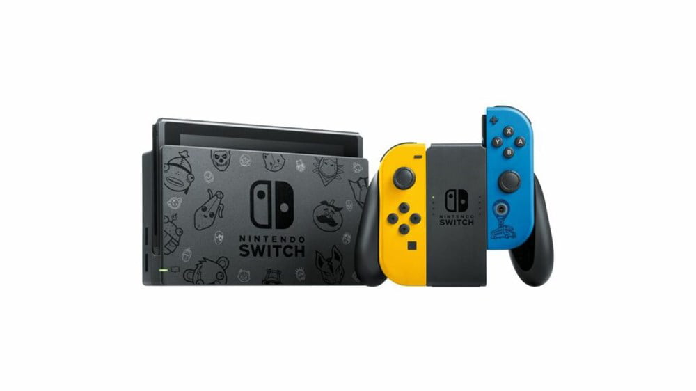 Nintendo Switch Fortnite Edition Wildcat Bundle with Yellow and 