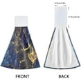 thumbnail image 4 of SKYSONIC 2 Pack Amazing Marble Texture Hand Towels, Soft and Absorbent Kitchen Towels with Hanging Loop Microfiber Tie Towel for Bathroom, Laundry Room, Farmhouse, 14" x18.2", 4 of 7