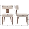 thumbnail image 2 of Sillas de Comedor RIVOVA Juego de 2 Tapizadas en Lino Beige 52x58x86 cm, 2 of 8