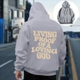thumbnail image 2 of Hinvhai Mens Vintage Hooded Sweatshirts Jesus Cross Print Long Sleeve Hoodies Casual Sweat Shirts Christian Pullover Tops Gray XL(XL), 2 of 7