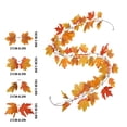 thumbnail image 4 of Artificial Maple Leaf Wreath Fall Decorations for Home Thanksgiving Halloween Mantel Fireplace Party Indoor Outdoor, 4 of 5