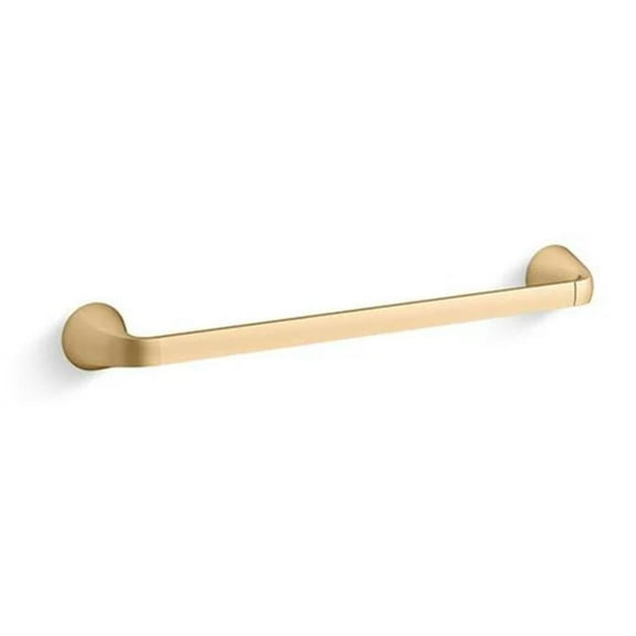 KOHLER Cursiva 18 in. Towel Bar in Vibrant Brushed Moderne Brass