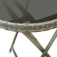 thumbnail image 4 of vidaXL Tea Table Gray 23.6" Poly Rattan and Tempered Glass, 4 of 5