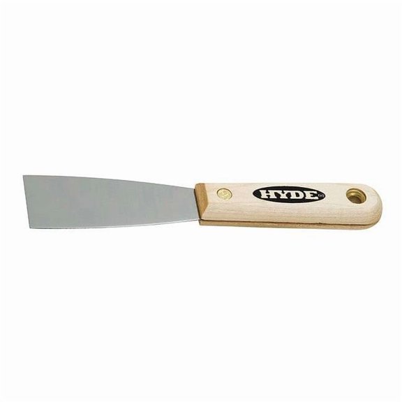 Hyde Putty Knife, Stiff, 1-1/2", Carbon Steel 07160