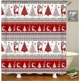 thumbnail image 3 of 4PCS Santa Claus Shower Curtain Set, Christmas Tree Snowflake Winter Holiday New Year Kids Girls Bathroom Decor, Waterproof Fabric Pink Shower Curtain, Non-slip Bath Mat, Xmas Gifts, 3 of 7
