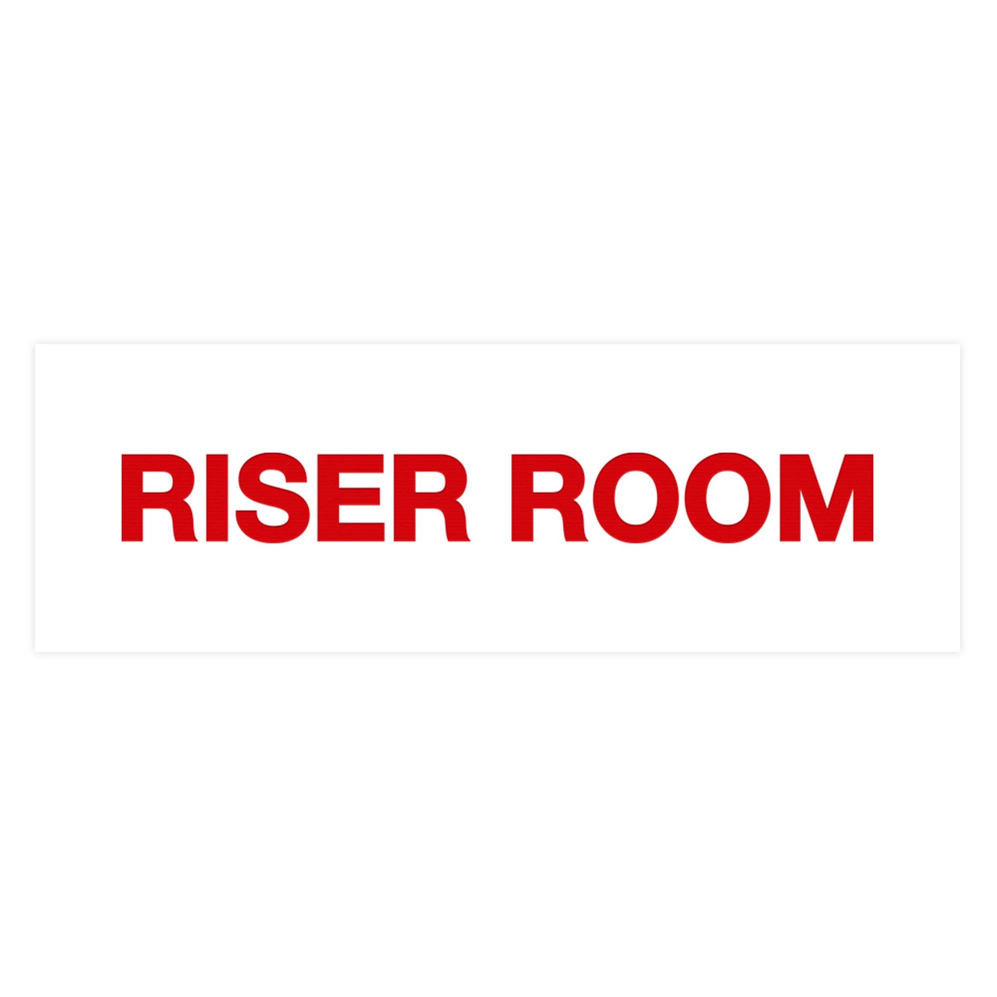 Basic Riser Room Sign (White/Red) - Medium