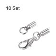 thumbnail image 3 of 10uds Cordón Extremo Tapa 2.5mm ID Langosta Garra Cierre Extremo Tapas para Bricolaje Pulseras Collares Plateado Tono Unique Bargains, 3 of 5