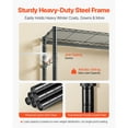 thumbnail image 4 of KFFKFF Rolling Clothes Rack, Heavy Duty Clothing Garment Rack, 3 Adjustable Tiers Clothing Racks with Carbon Steel, 450 lbs Load Capacity Closet Wardrobe, 4 of 8