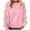 Pink #002, variant on Valentine Tops for Women Long Sleeves Valentine Sweatshirt Trendy Bow Detail Shirts Plus Size Ladies Gift Tops Gray M