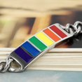 thumbnail image 3 of Pulsera de cadena Pride, pulsera de acero inoxidable, pulsera unisex arcoíris para hombres/mujeres, 3 of 5