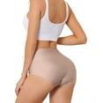 thumbnail image 3 of INSPIRE CHIC Women's Tummy Control Unlined Hipster Underwear High-Waisted Breathable Brief, 3 of 4