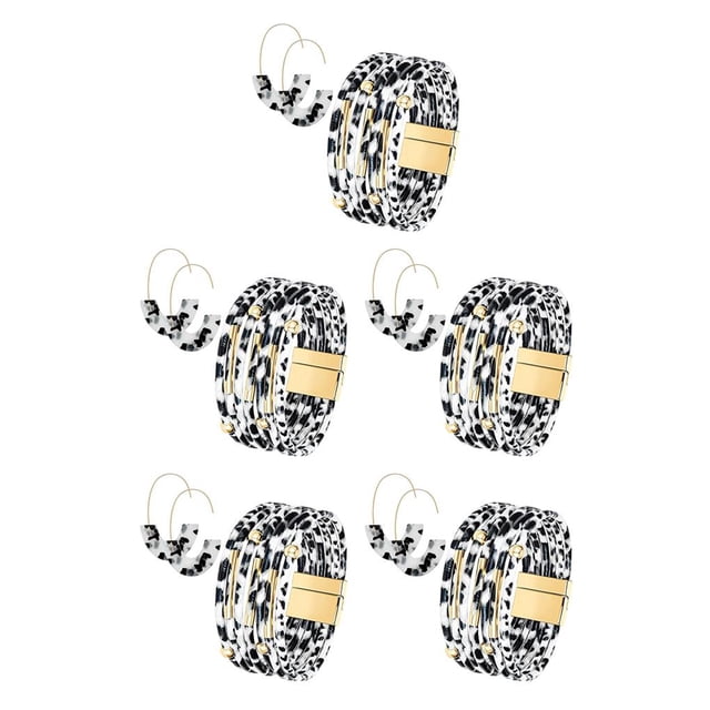 Pulseras y pendientes Sonducket Diseño de hebilla color blanco negro caqui azul marrón oscuro marrón rojizo
