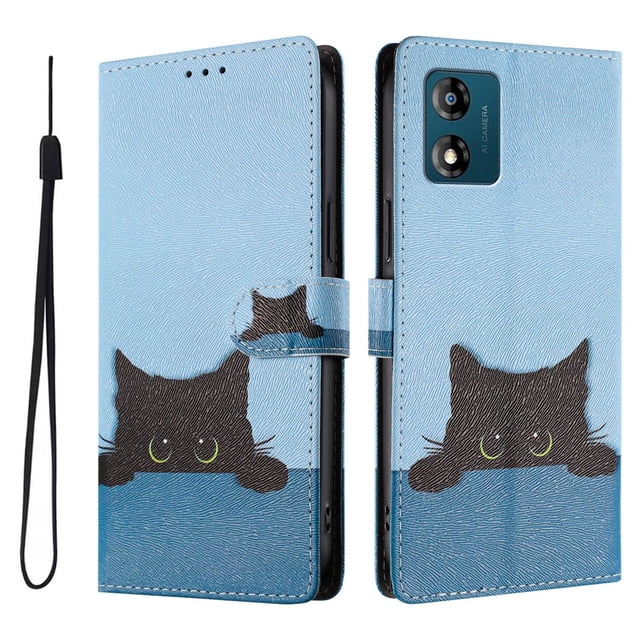 FOXDOCK Funda Tipo Cartera para Motorola Moto E13 con Soporte y Correa – Diseño de Patrones Lindos
