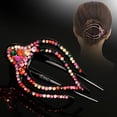 thumbnail image 2 of Hair Accessories for Women Ponytail Duckbill Hair Clips With Rhinestones Hair Decorations Flower Claw Clip Diamond Barrettes Sparkly Prom Hair Clips, 2 of 5
