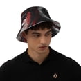 thumbnail image 4 of Fotbe Cool Black And White Dragon Sombrero Tipo Pescador con Estampado – Sombrero de Sol de Algodón de Moda para Playa, Golf, Pesca, 4 of 6