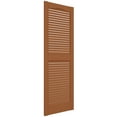 thumbnail image 3 of Ekena Millwork 14.5 in. W x 31 in. H Builders Edge, Standard Cathedral Top Center Mullion, Open Louver Shutters, Includes Matching Installation Spikes (Per Pair), 471 - Treated Cedar, 3 of 12