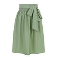 thumbnail image 3 of Fgnfyis Women's Adjustable Apron Style Half Wrap Party Skirt with Bow Tie Waistband Festive Celebration Outfit Light Green L, 3 of 7