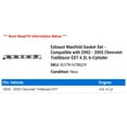 thumbnail image 2 of Exhaust Manifold Gasket Set - Compatible with 2002 - 2005 Chevy Trailblazer EXT 4.2L 6-Cylinder 2003 2004, 2 of 2