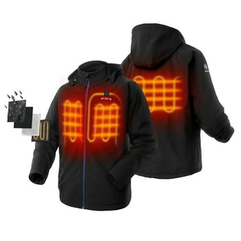 ORORO Men's Heated Jacket Kit With Detachable Hood and Battery Pack
