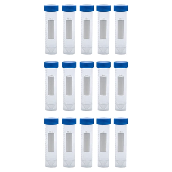 15 Pieces 50Ml Plastic Transparent Centrifuge Tube with Scale Plastic Test Tube with Screw Cap