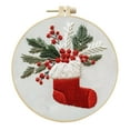 thumbnail image 4 of Christmas Embroidery KIT,Adults Kids DIY Handmade,Hand Embroidery Starter Kits with Stamped Embroidery Pattern,for Christmas Embroidery Kits for Adults Beginners Starter 9x10 Inches, 4 of 4