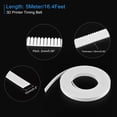 thumbnail image 2 of Unique Bargains White Timing Belt 5 Meter Circumference 10mm Width Opening Fit Synchronous Pulley Wheel for 3D Printer, 2 of 5
