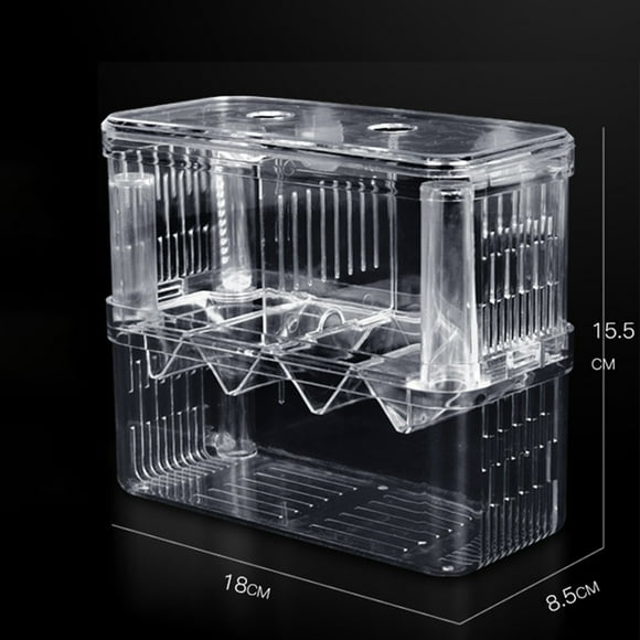 3 Sizes Double-layer Clear Fish Breeding Isolation Box Aquarium Fish Tank Hatching Incubator Fish House