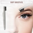 thumbnail image 3 of Unique Bargains Portable 2 in1 Eyebrow Shaping Tool Silver Tone Stainless Steel Eyebrow Clip Eyebrow Brush for Women, 3 of 7