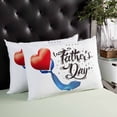 thumbnail image 4 of Happy Father's Day Throw Pillow Cover, Red Love Blue Polka Dot Tie Rectangle Decorative Pillow Case Protector Soft Cushion Cover Lumbar Pillowcase for Couch Sofa Bedroom Car Chair Decor 20x30 Inch, 4 of 8