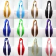 thumbnail image 2 of Peluca de cosplay de anime colorida de 80 cm, suministros al por mayor, extensión de cabello, flequillo largo y liso, varios colores disponibles para pájaros pequeños, 2 of 4