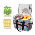 thumbnail image 2 of FORMRS Insulated Cooler Bag 24 Cans Capacity Soft Leakproof Lunch Box with Side Pockets, Tropical Flamingo Pattern, 2 of 7