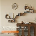 thumbnail image 3 of Sttoraboks Floating Shelves, Wall Shelf, Set of 3 Wall Mounted Metal Shelves with DIY Design for Wall Storage,Grey, 3 of 12