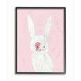 thumbnail image 2 of The Kids Room by Stupell Pink Bowie Bunny Framed Wall Art by Daphne Polselli, 2 of 5