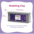 thumbnail image 2 of Plastilina para modelar MODOH a base de aceite, gris, no tóxica, 907 g, 2 of 9