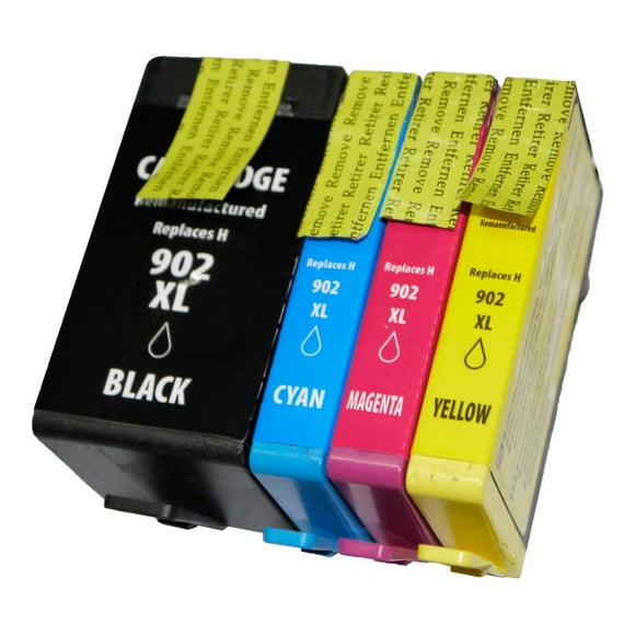 L-ink Compatible HP 902XL High Yield Ink Cartridge Set (BK, C, M, Y) (T6M14AN, T6M02AN, T6M06AN, T6M10AN, T0A39AN)