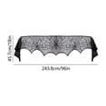 thumbnail image 3 of UALSRZL Halloween Decorations Lace Cloth, 96x18 Halloween Spider Web Table Runner, Black Lace Table Runner for Halloween Party Dinner Table Wall Decor, 3 of 6