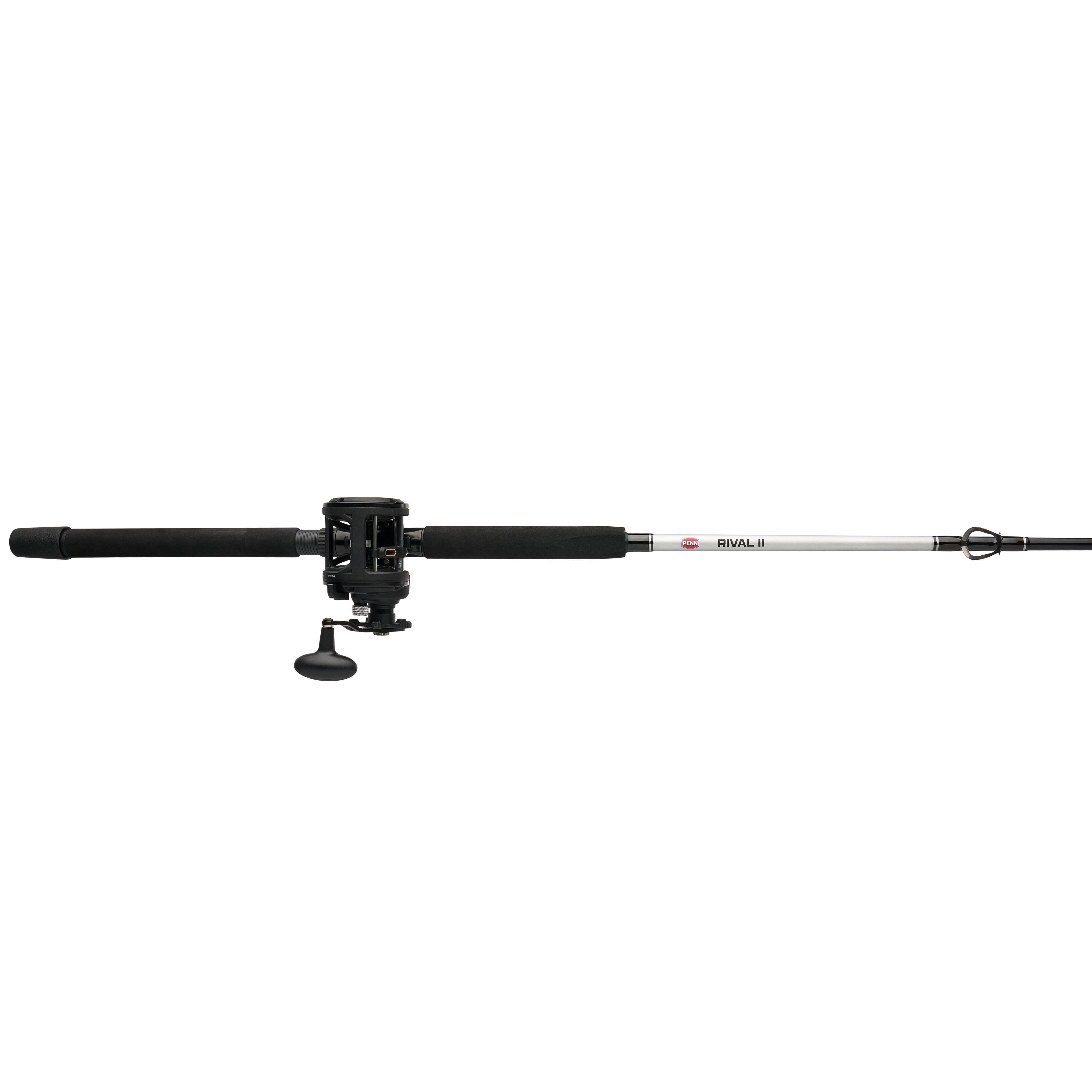 PENN Rival II Level Wind Conventional Fishing Combo, 5' Medium Heavy Rod, 15 Size Reel