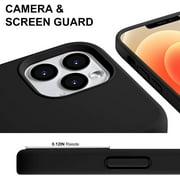 Entronix Silicone Soft Case Designed for iPhone 13 Pro Max Shockproof Durable Slim Fit, Black