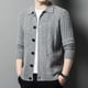 thumbnail image 4 of Cárdigan de lana 100 % para hombre, suéter informal de invierno con solapas gruesas y botonadura sencilla, chaqueta holgada para hombre, 4 of 4