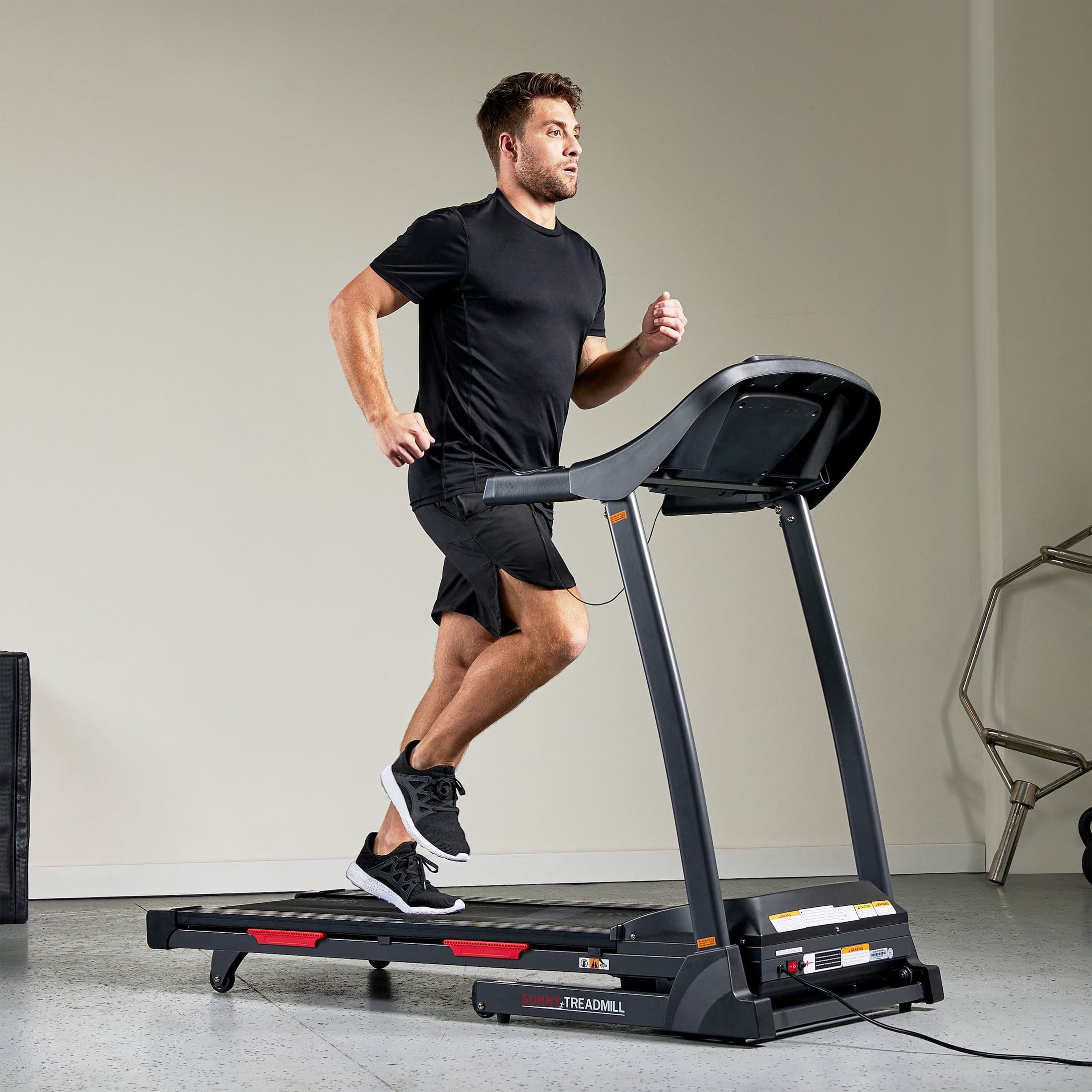 Sunny Health & Fitness Premium Foldable Incline Treadmill + Shock Absorbtion w Free SunnyFit® App Membership - SF-T7705SMART