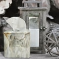 thumbnail image 5 of nu steel Stone Hedge Resin Decorative Square Tissue Box Cover Holder for Bathroom Vanity Countertops, 5 of 6